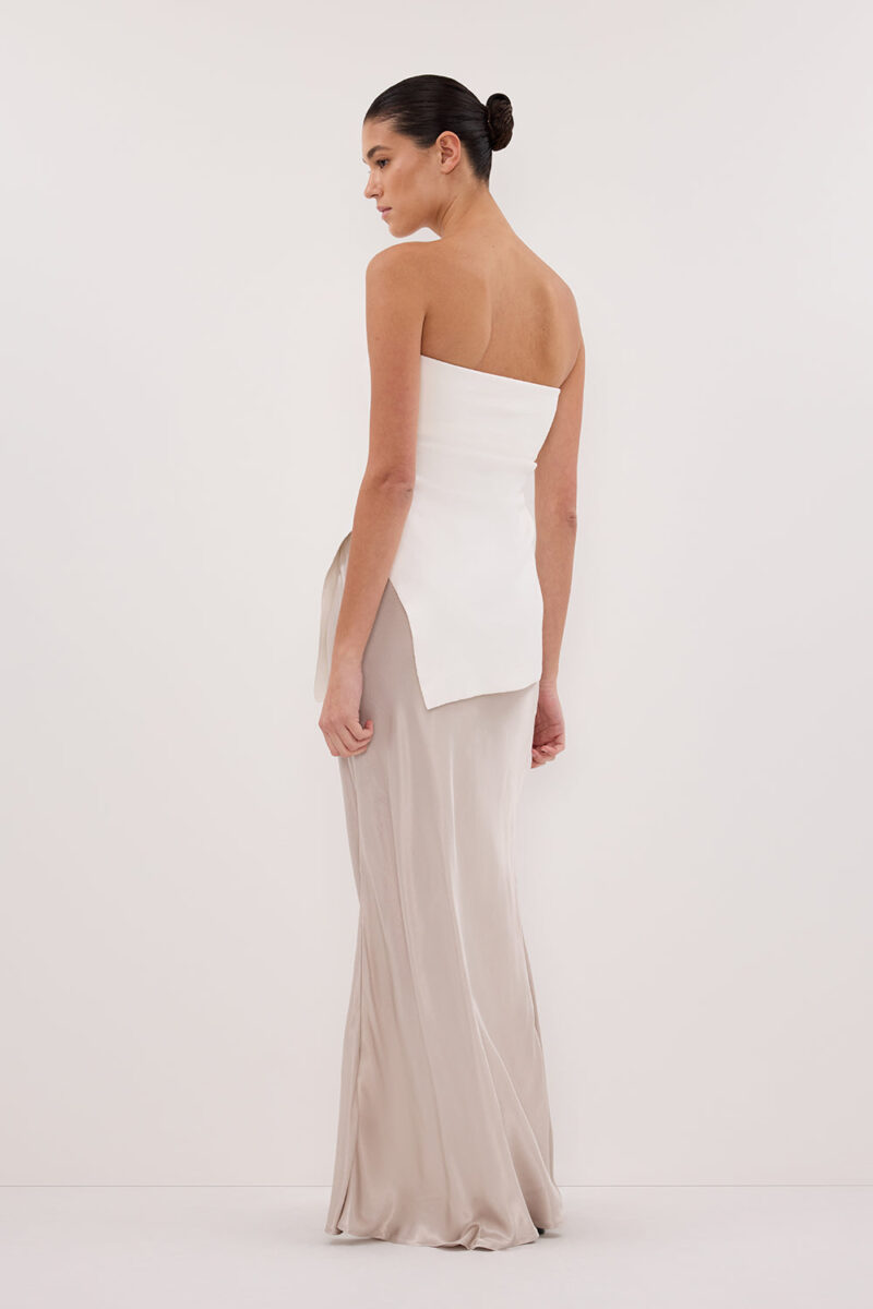 CHARLI CHALK SATIN MAXI SKIRT