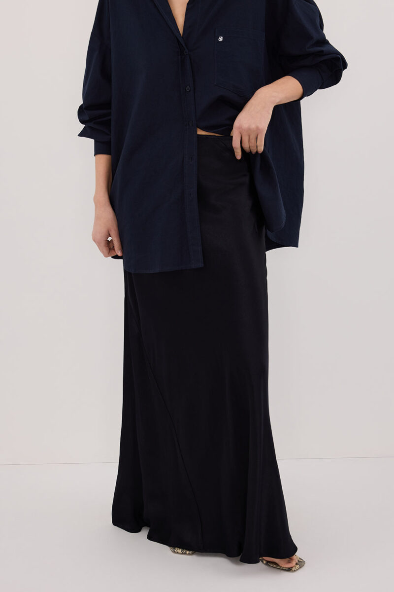 CHARLI INK SATIN MAXI SKIRT