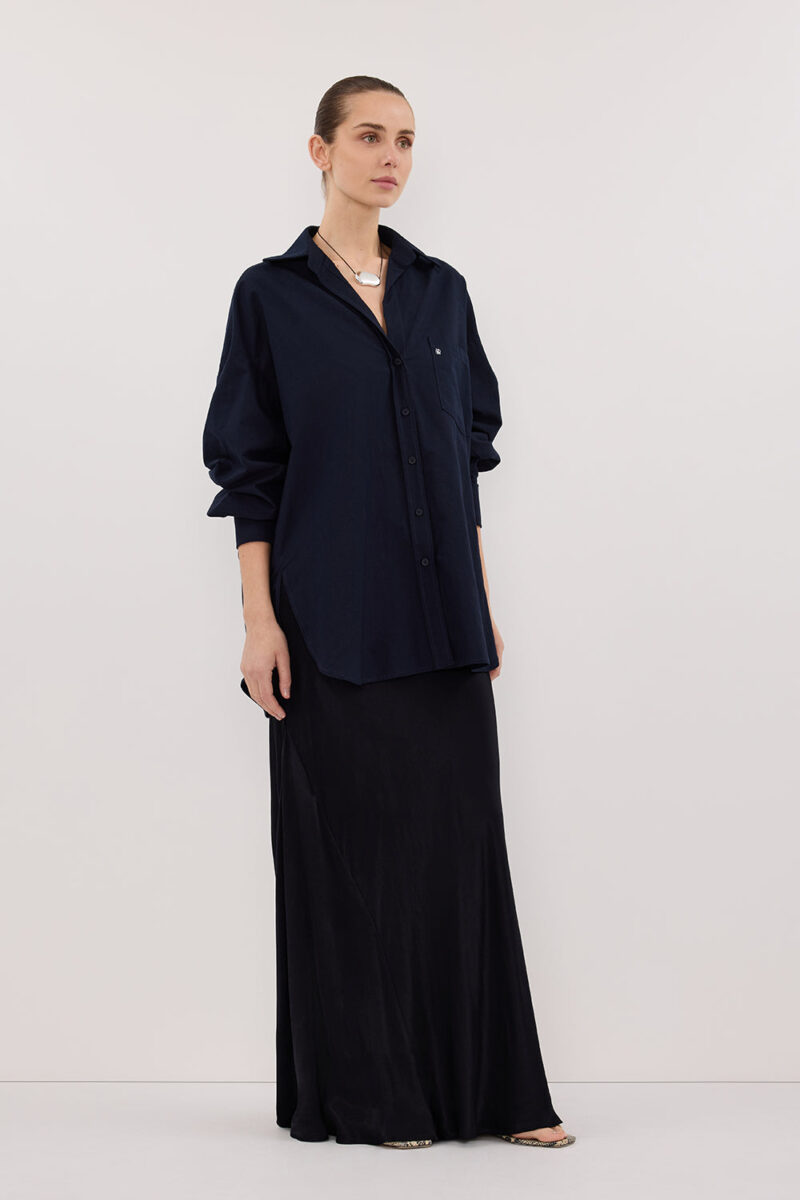 CHARLI INK SATIN MAXI SKIRT