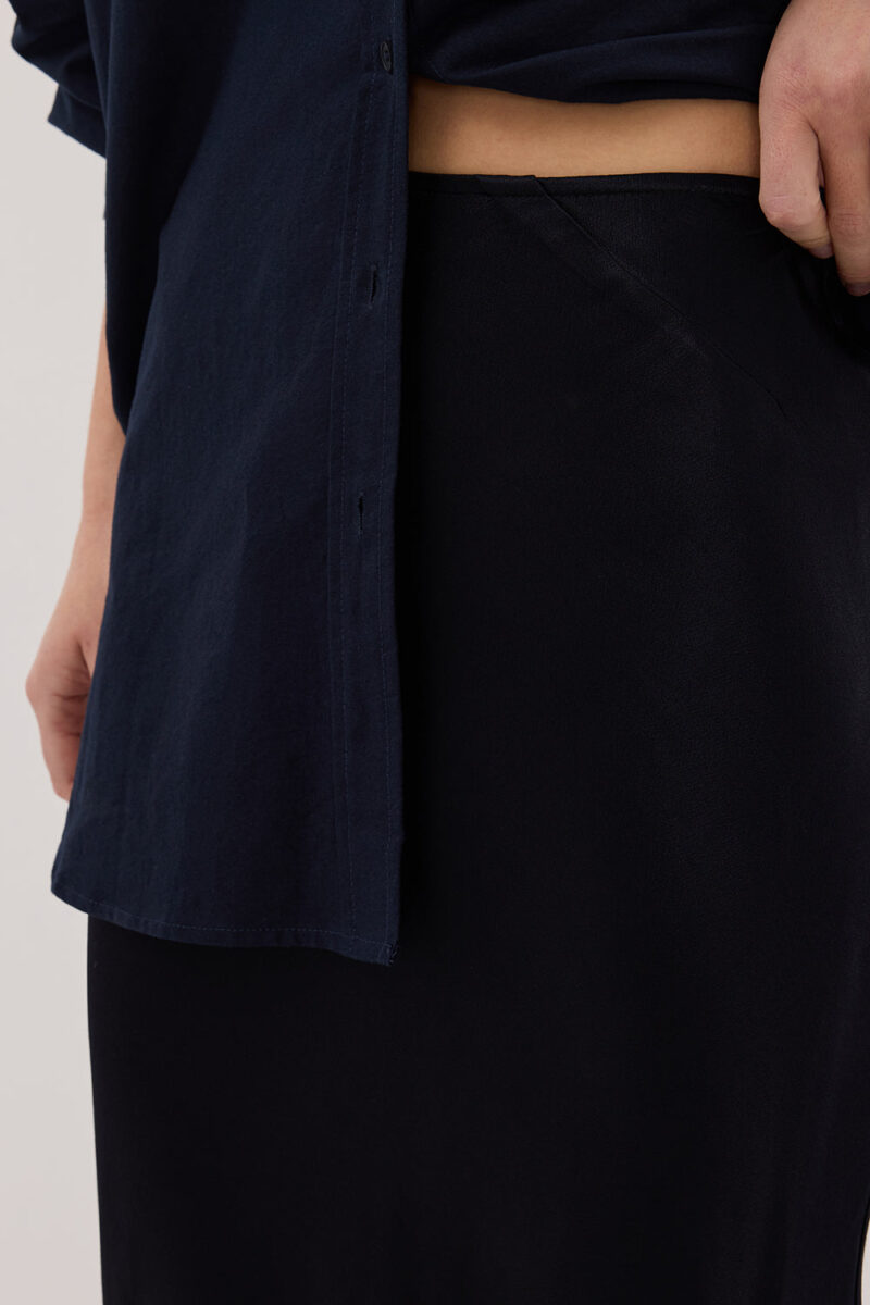 CHARLI INK SATIN MAXI SKIRT