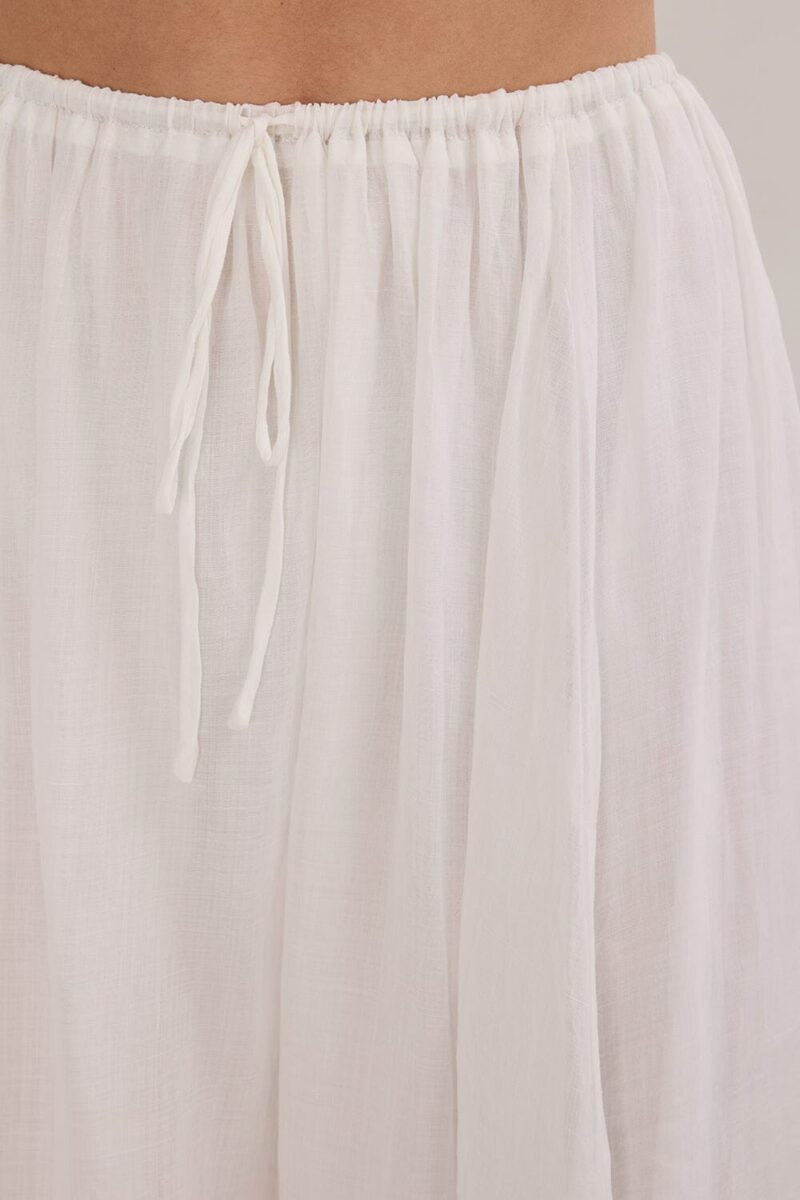 LAYNE WHITE RAMIE MAXI SKIRT