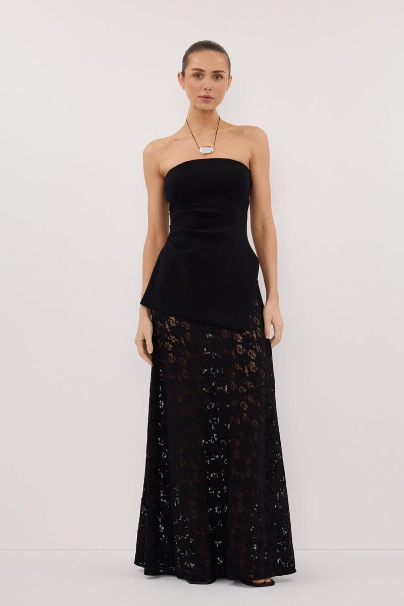 LOULA BLACK LACE SKIRT
