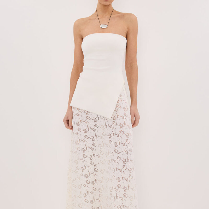 LOULA WHITE LACE SKIRT