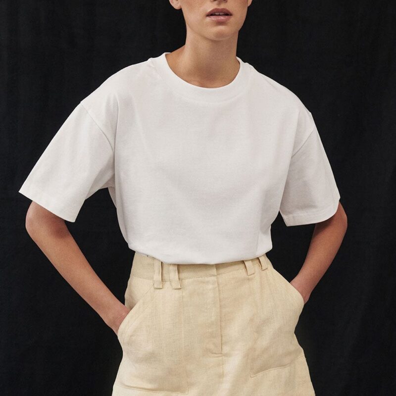 EVA LEMON LINEN SKORT