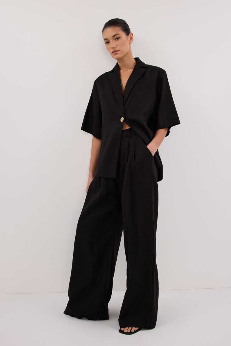 HOLDEN BLACK LINEN PANT