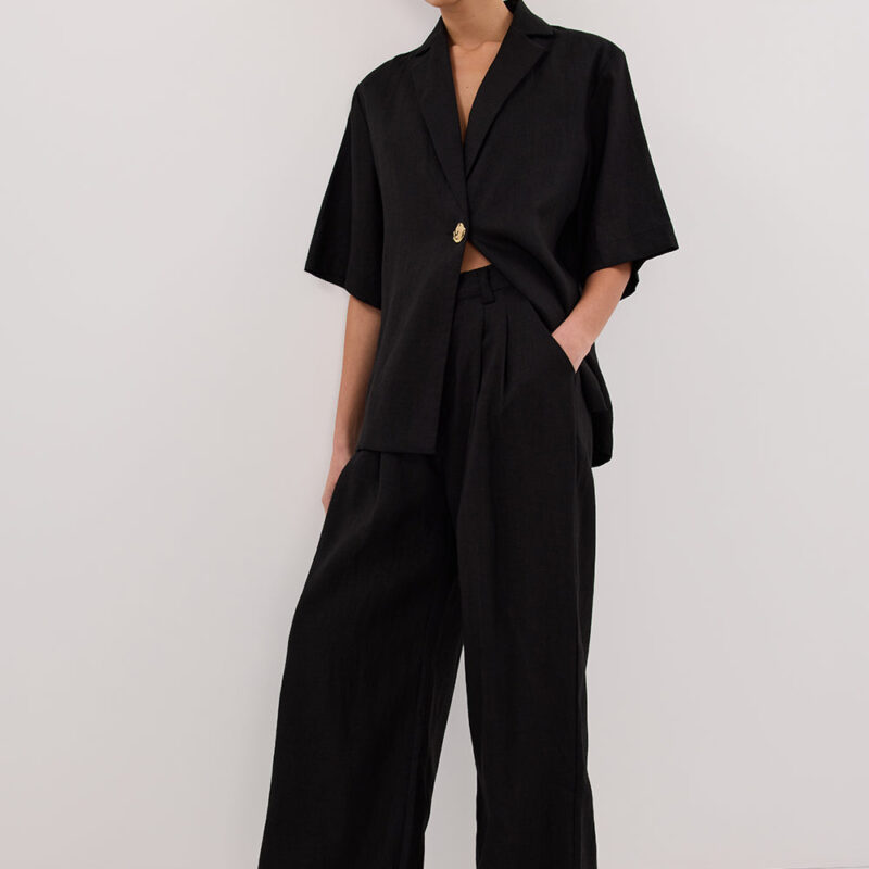 HOLDEN BLACK LINEN PANT