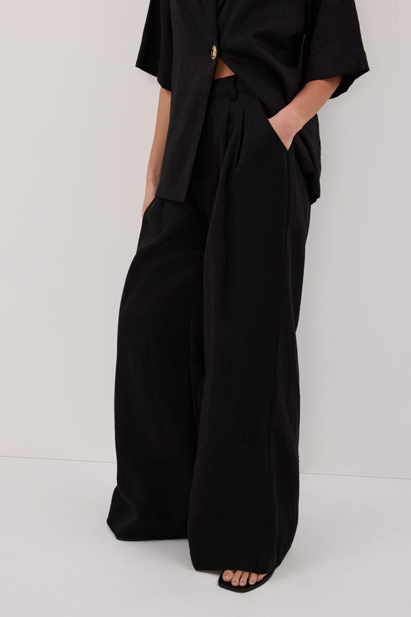 HOLDEN BLACK LINEN PANT