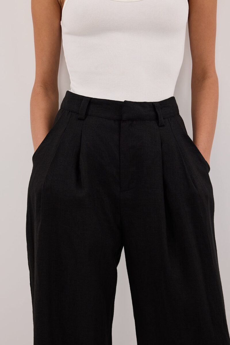HOLDEN BLACK LINEN PANT