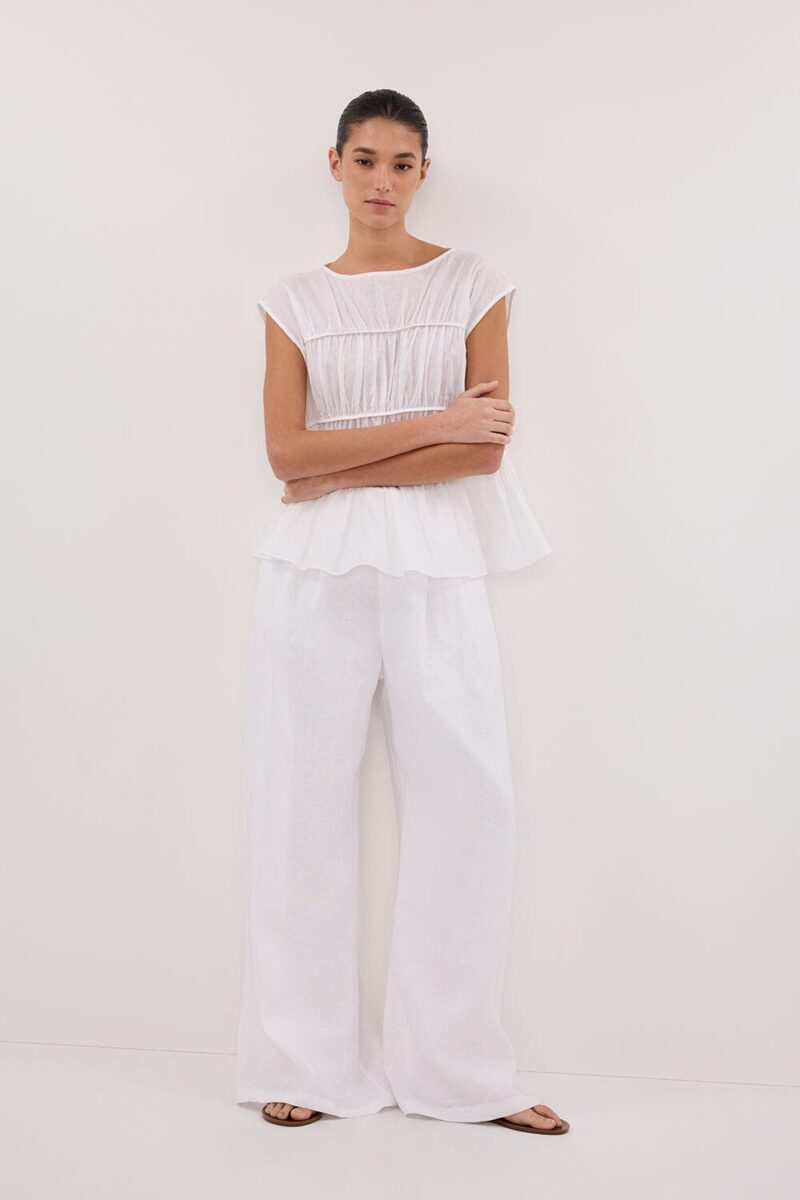 HOLDEN WHITE LINEN PANT