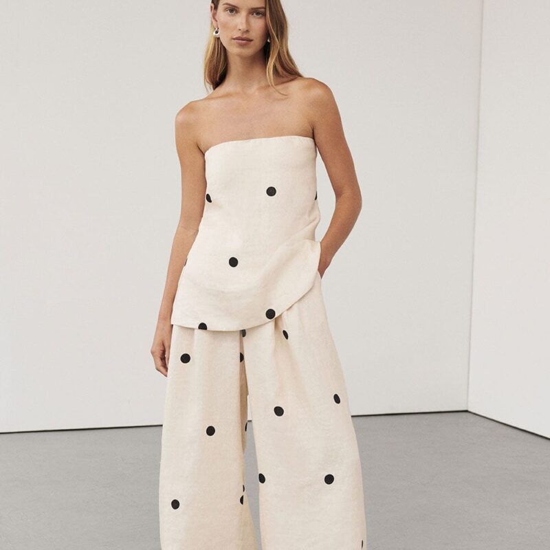 BEVERLY CREAM SPOT PANT