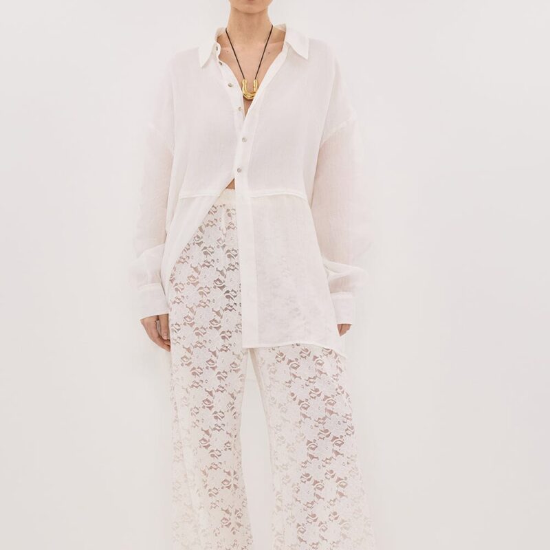 LOULA WHITE LACE PANT