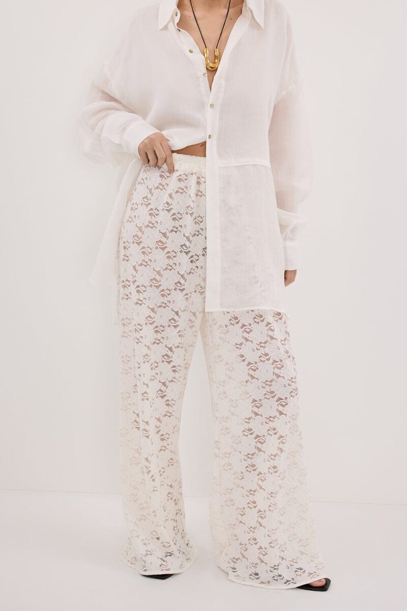 LOULA WHITE LACE PANT