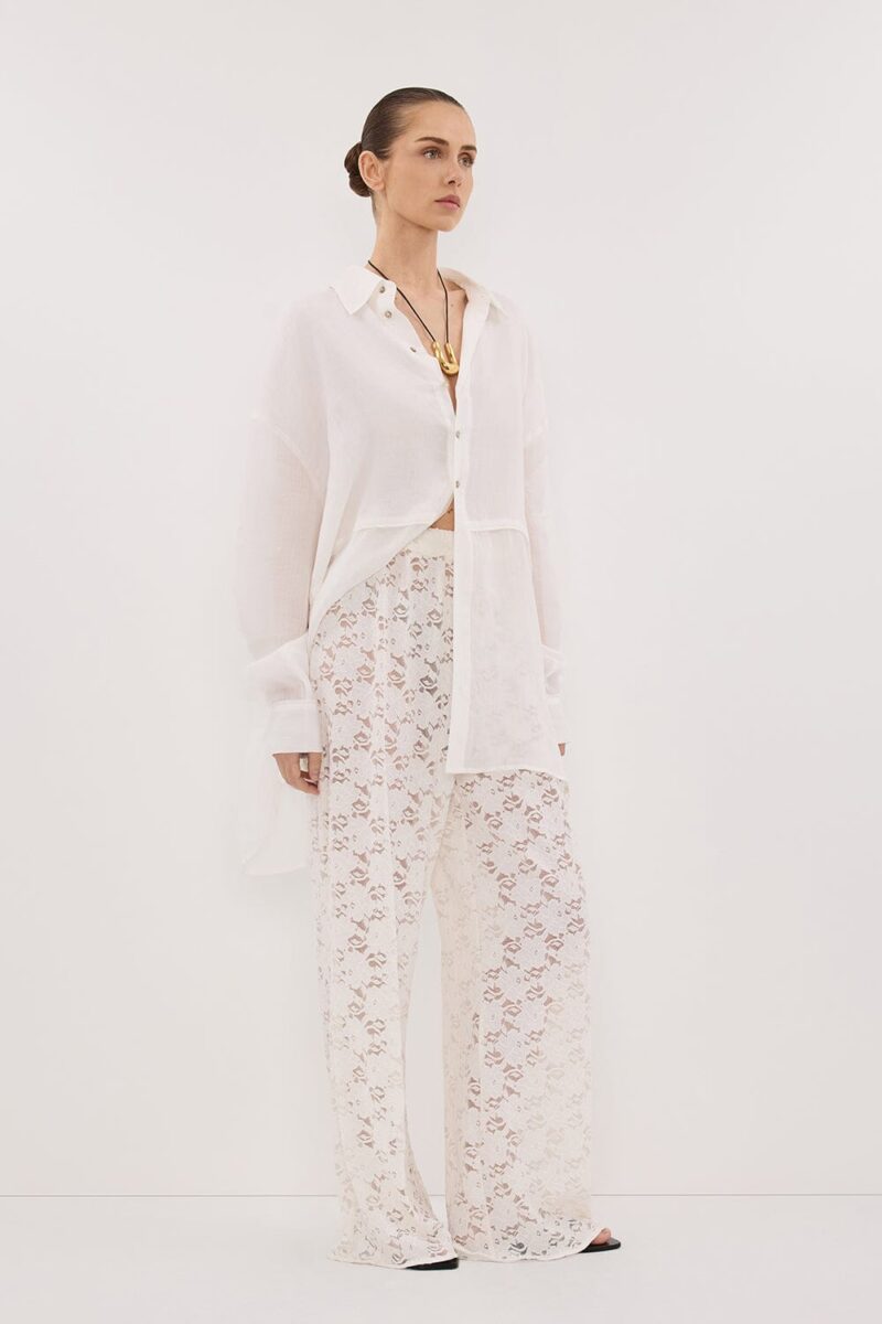 LOULA WHITE LACE PANT