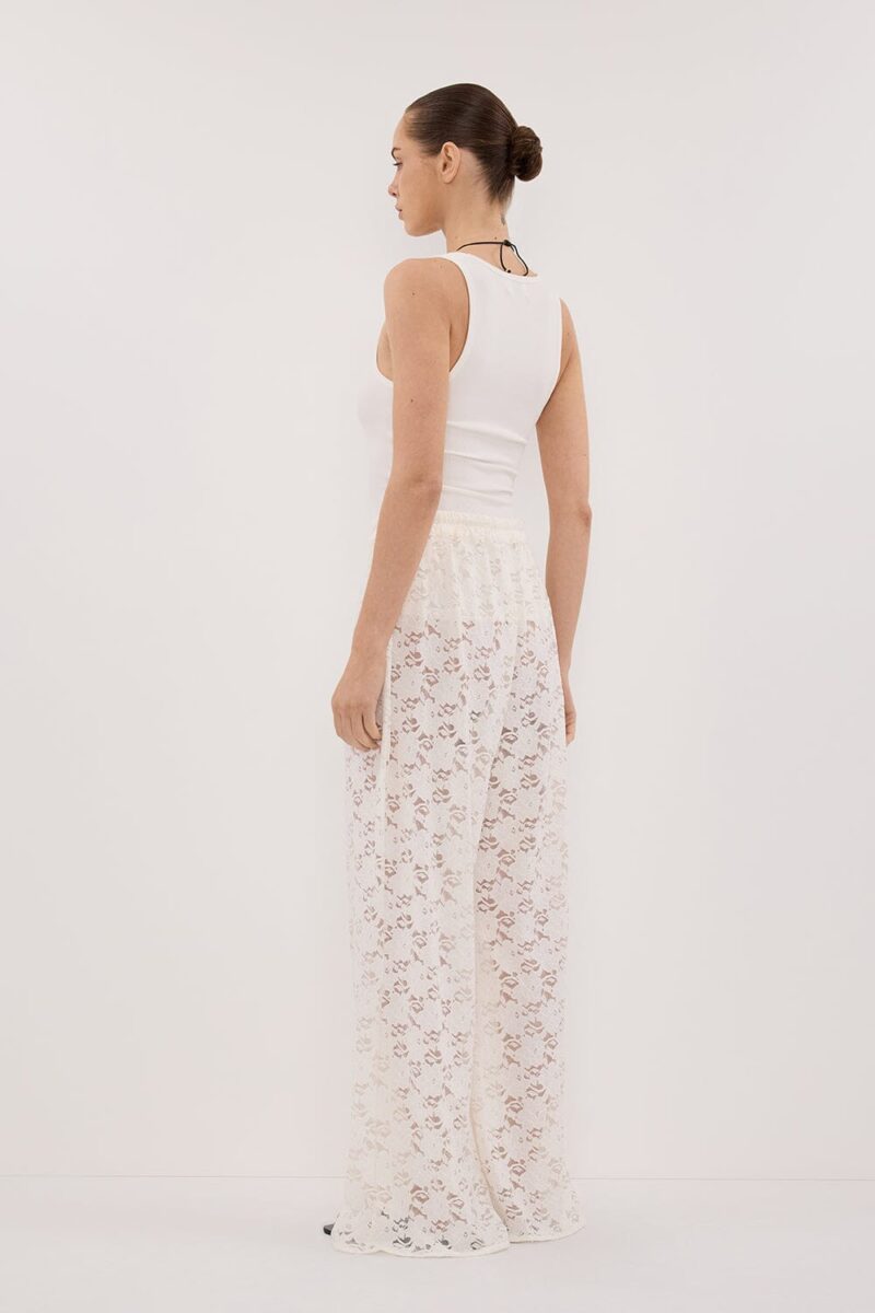 LOULA WHITE LACE PANT