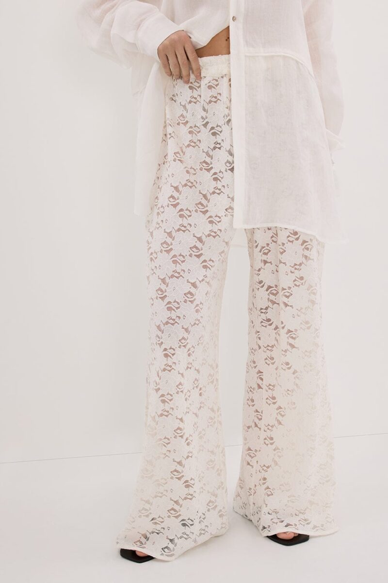LOULA WHITE LACE PANT