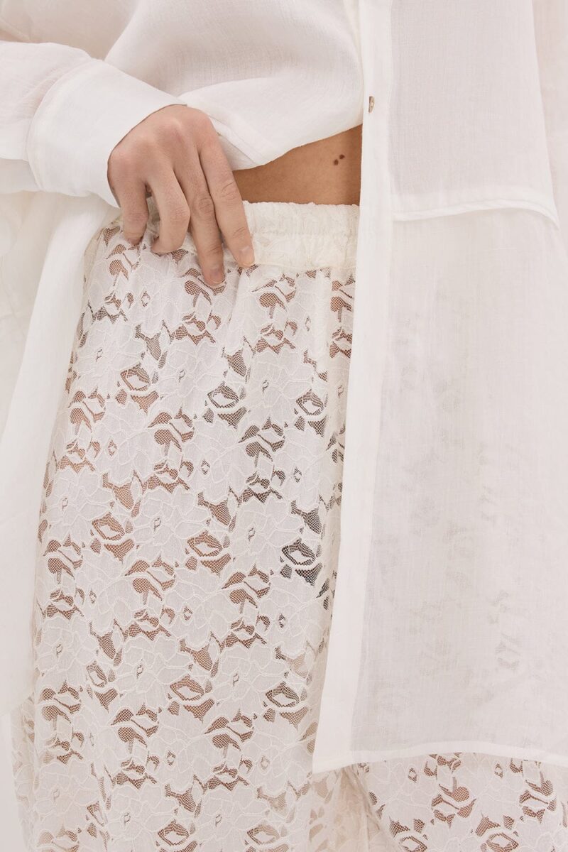 LOULA WHITE LACE PANT