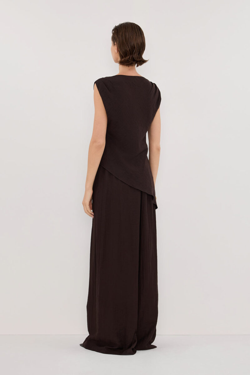 SHYLA BITTER CHOC WIDE LEG PANT
