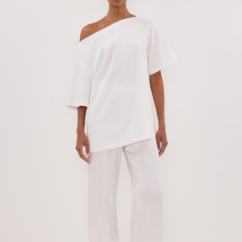 MONICA WHITE SATIN PANT