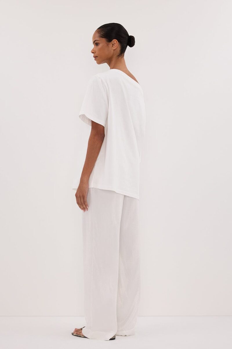 MONICA WHITE SATIN PANT
