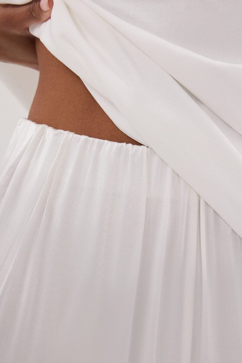 MONICA WHITE SATIN PANT