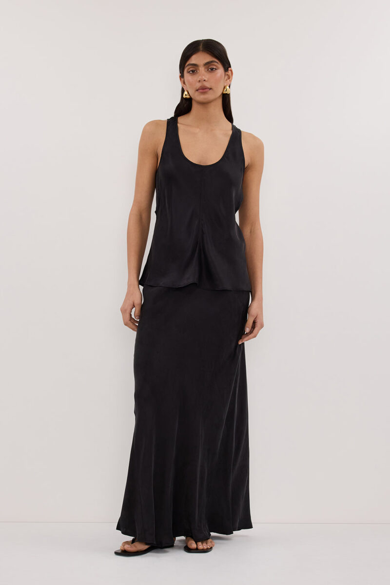 COLETTE BLACK SILK CAMI TOP