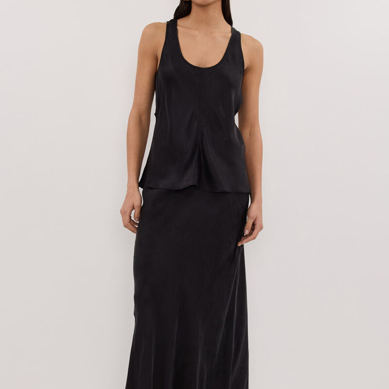 COLETTE BLACK SILK CAMI TOP