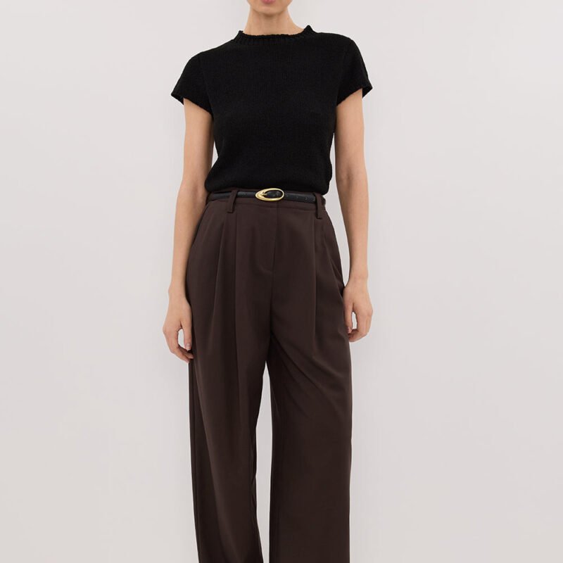 EDEN BITTER CHOC TAILORED PANT