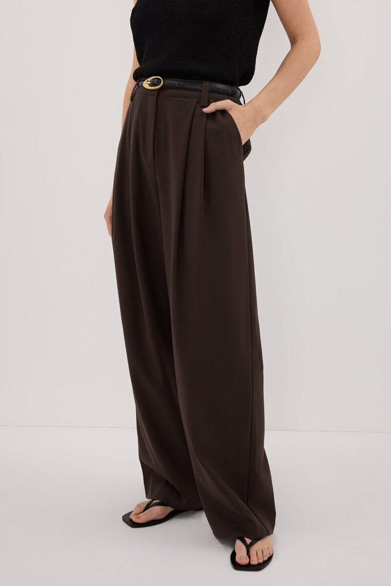 EDEN BITTER CHOC TAILORED PANT