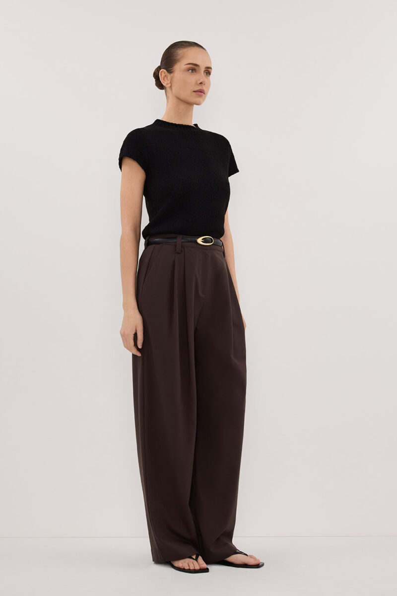 EDEN BITTER CHOC TAILORED PANT