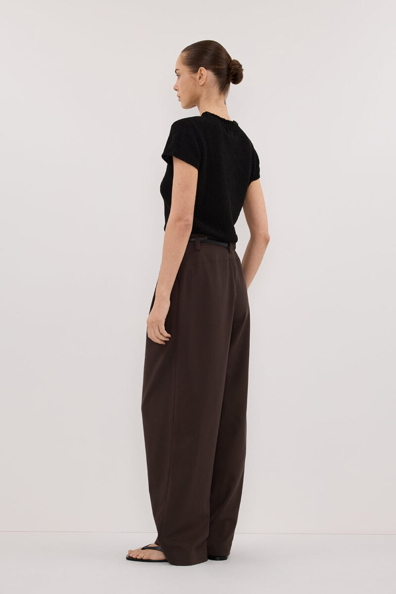 EDEN BITTER CHOC TAILORED PANT