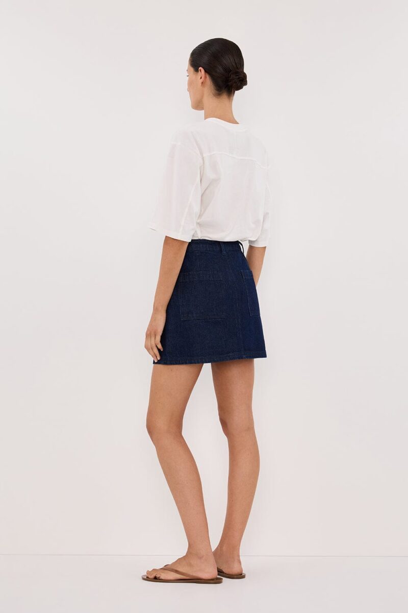 MASON INDIGO DENIM MINI SKIRT
