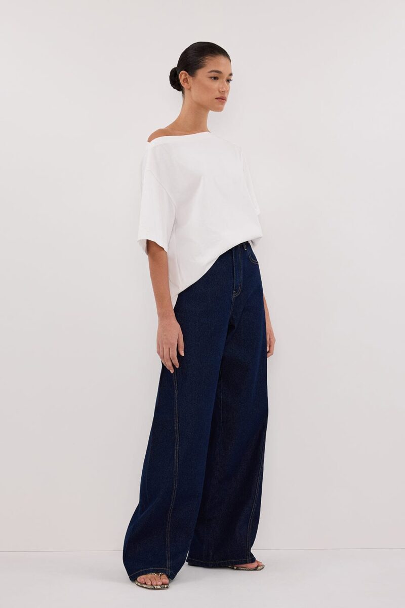 CARSON INDIGO TALL WIDE LEG JEAN