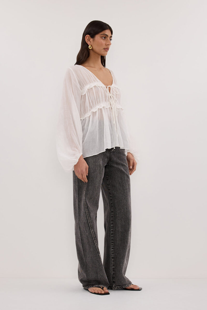 CARSON WASHED BLACK TALL WIDE LEG JEAN