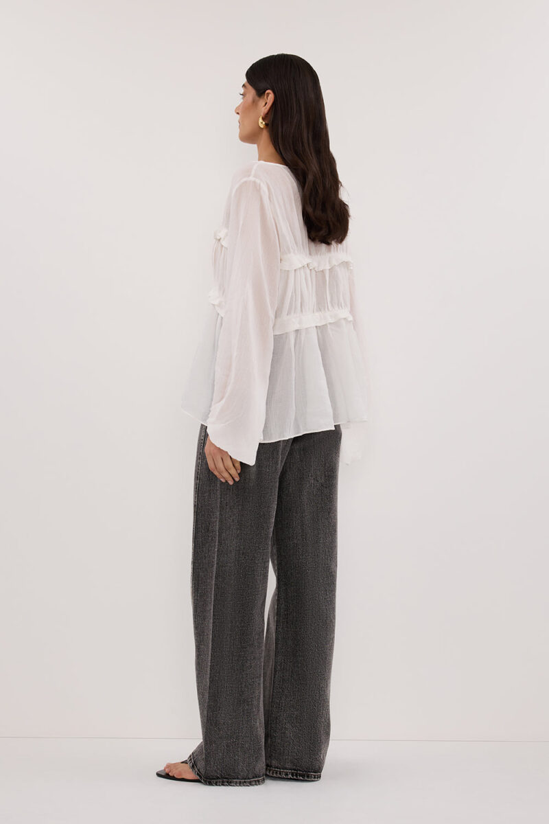 CARSON WASHED BLACK TALL WIDE LEG JEAN