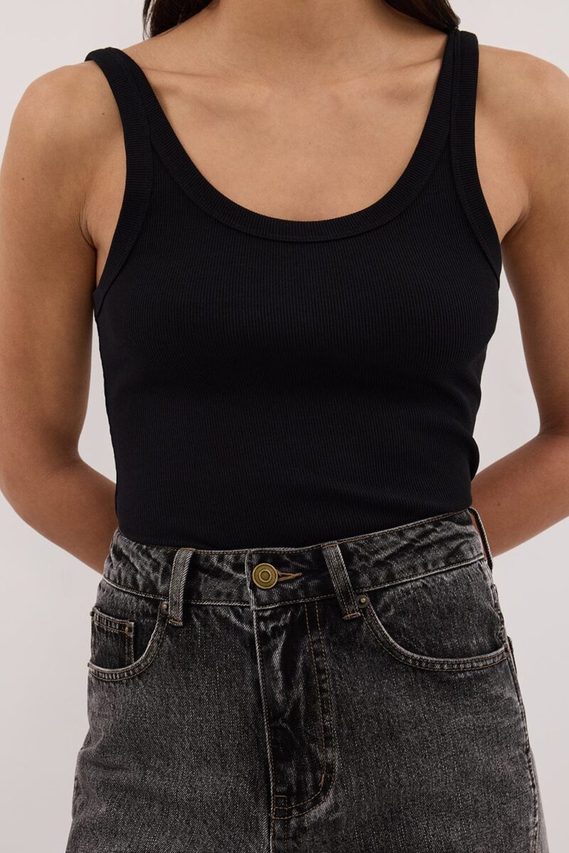 CARSON WASHED BLACK TALL WIDE LEG JEAN