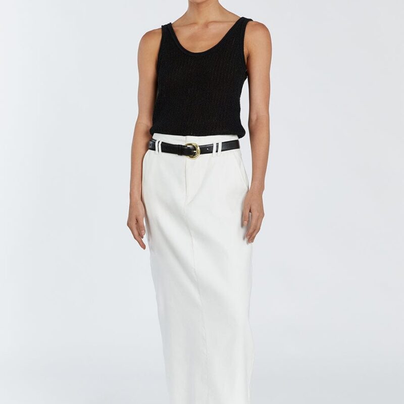 MARGOT BLACK SCOOP KNIT TANK