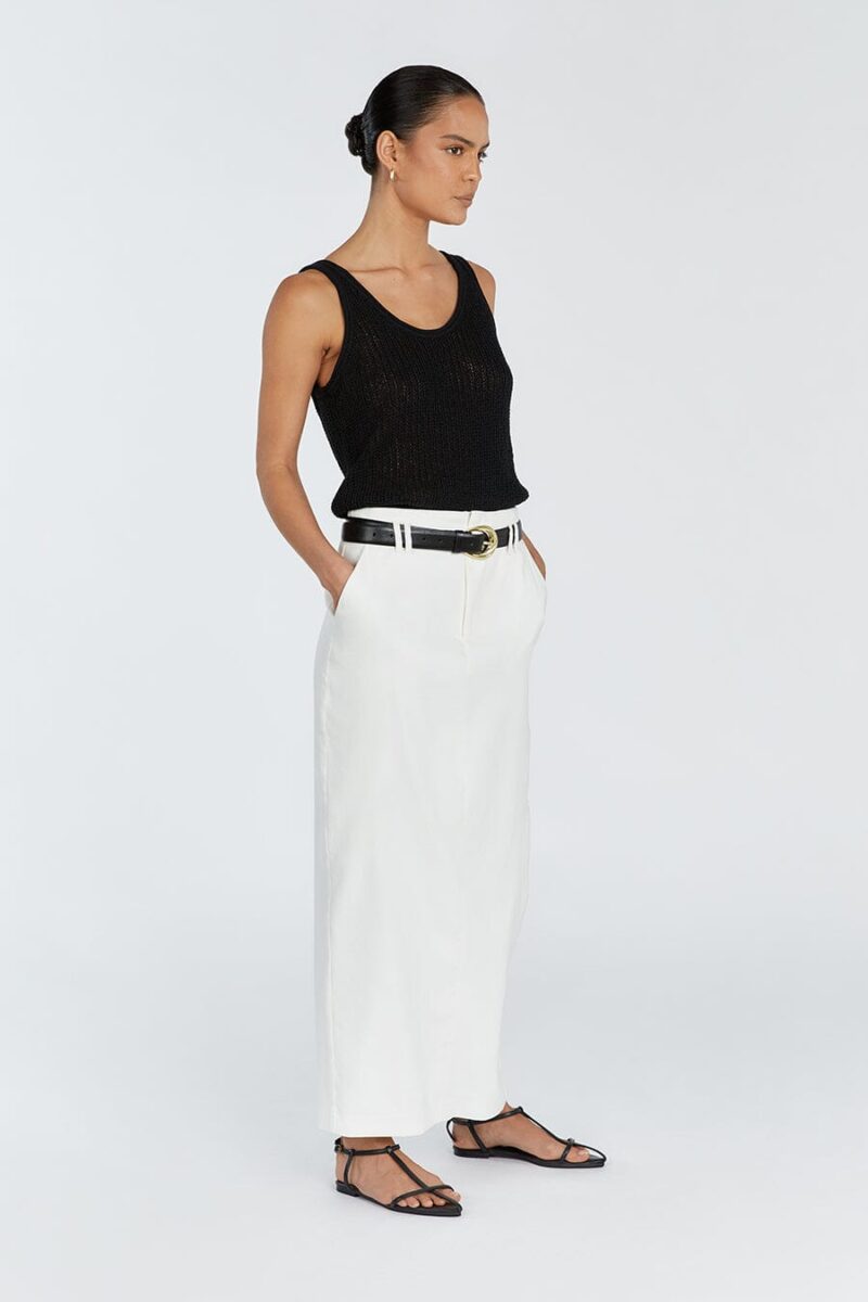 MARGOT BLACK SCOOP KNIT TANK