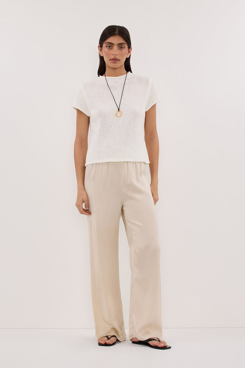 LEO OFF WHITE KNIT TOP