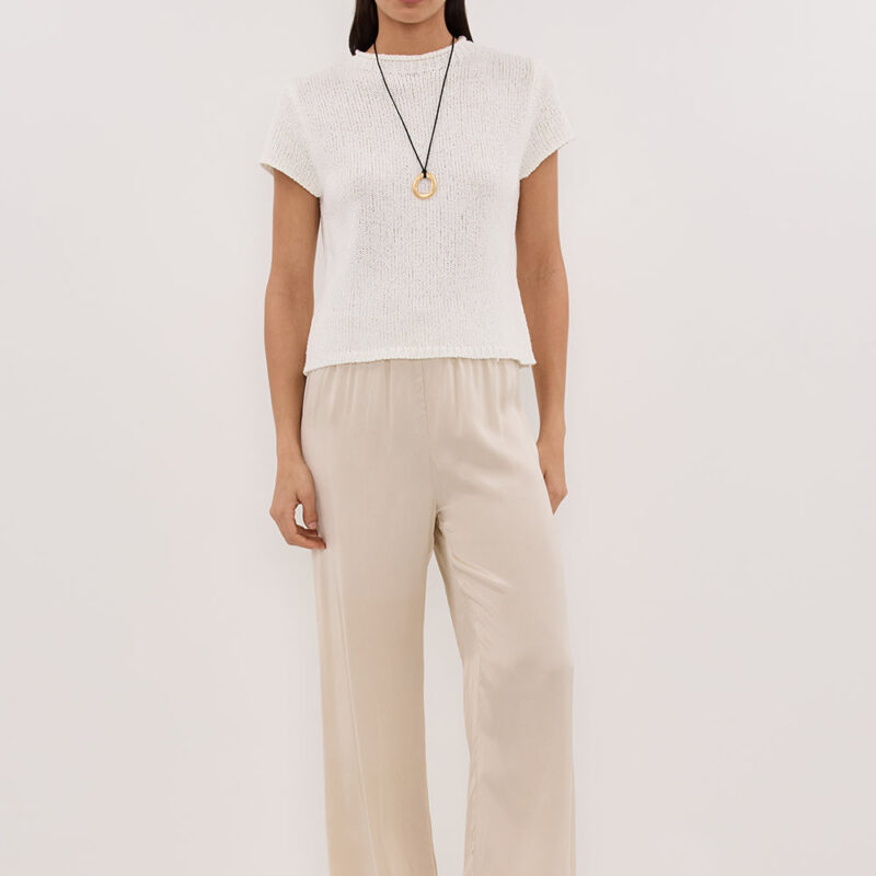 LEO OFF WHITE KNIT TOP
