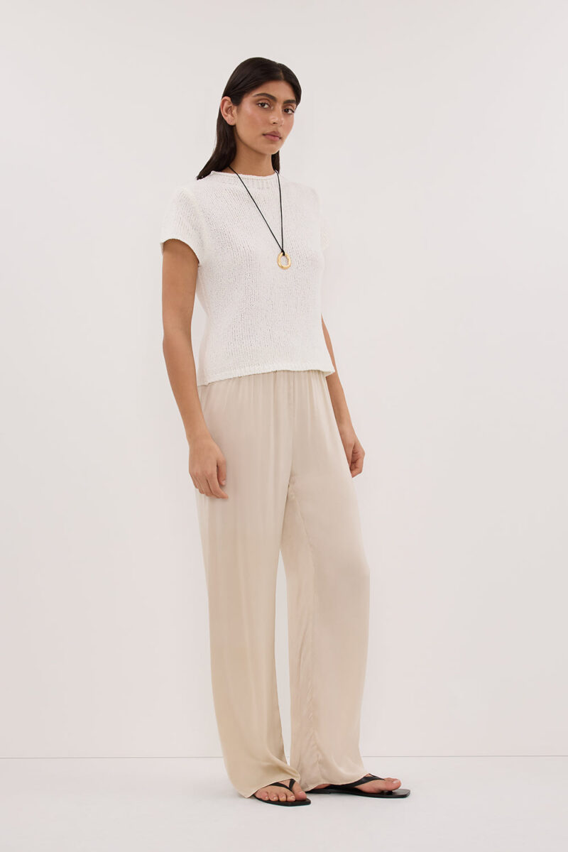LEO OFF WHITE KNIT TOP