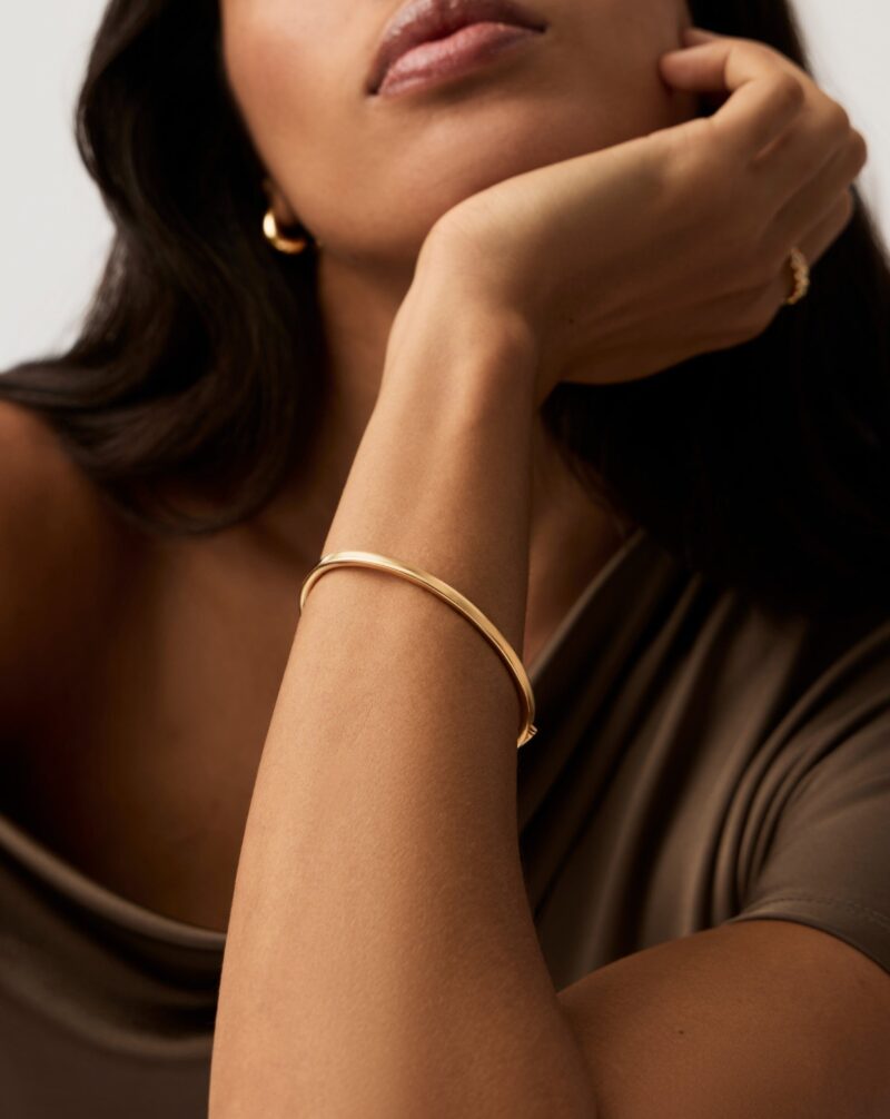 Classic Hinged Bangle | 18ct Gold Vermeil