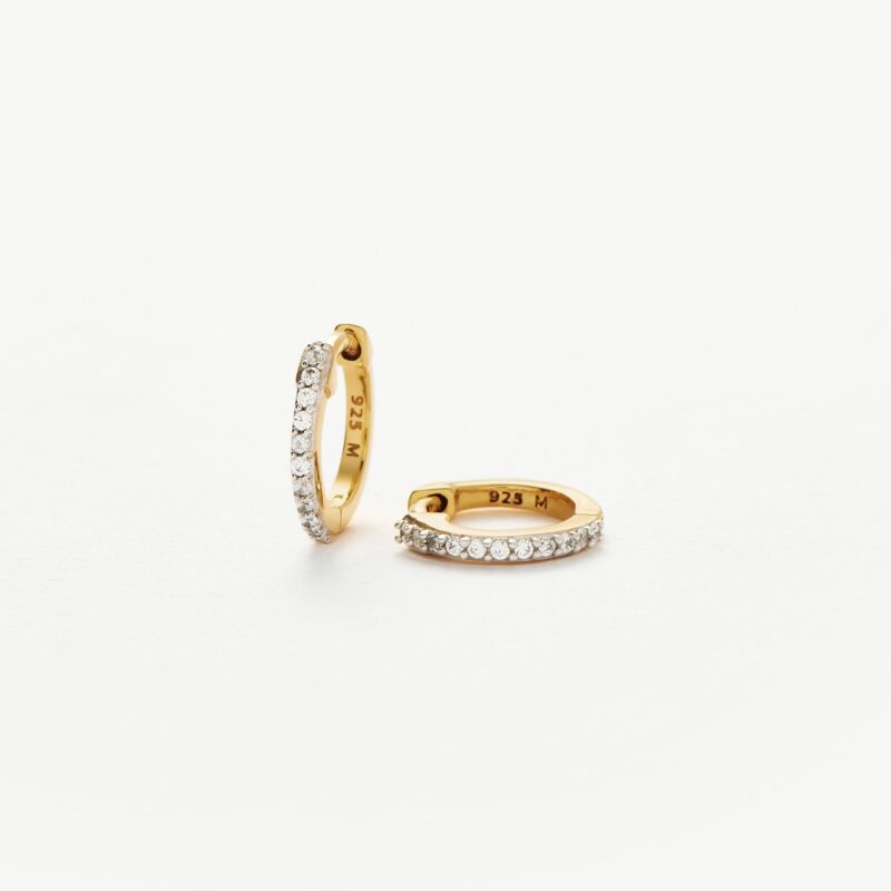 Classic Pave Huggies | 18ct Gold Vermeil/Cubic Zirconia