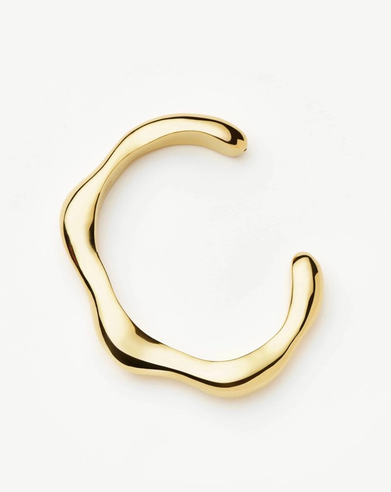 Eny Puffy Dome Statement Cuff Bracelet | 18ct Gold Plated