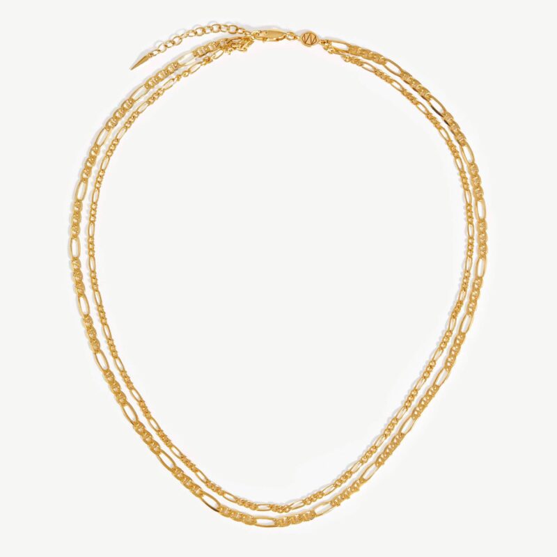 Filia Double Chain Necklace | 18ct Gold Vermeil