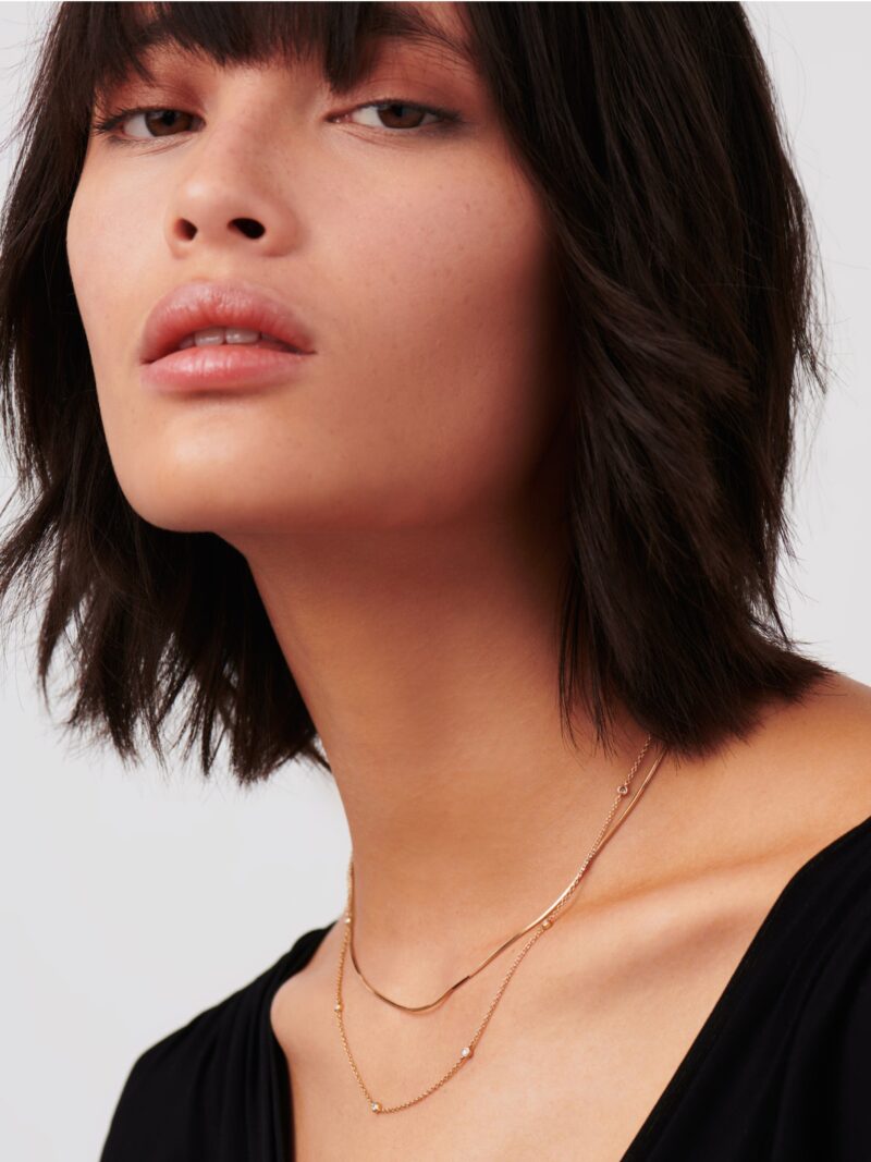 Fine Floating Diamond Necklace | 14ct Solid Gold