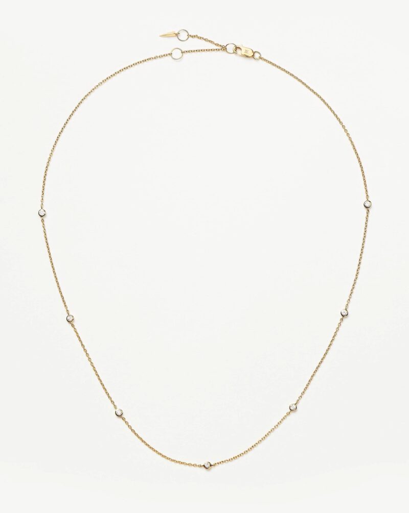 Fine Floating Diamond Necklace | 14ct Solid Gold