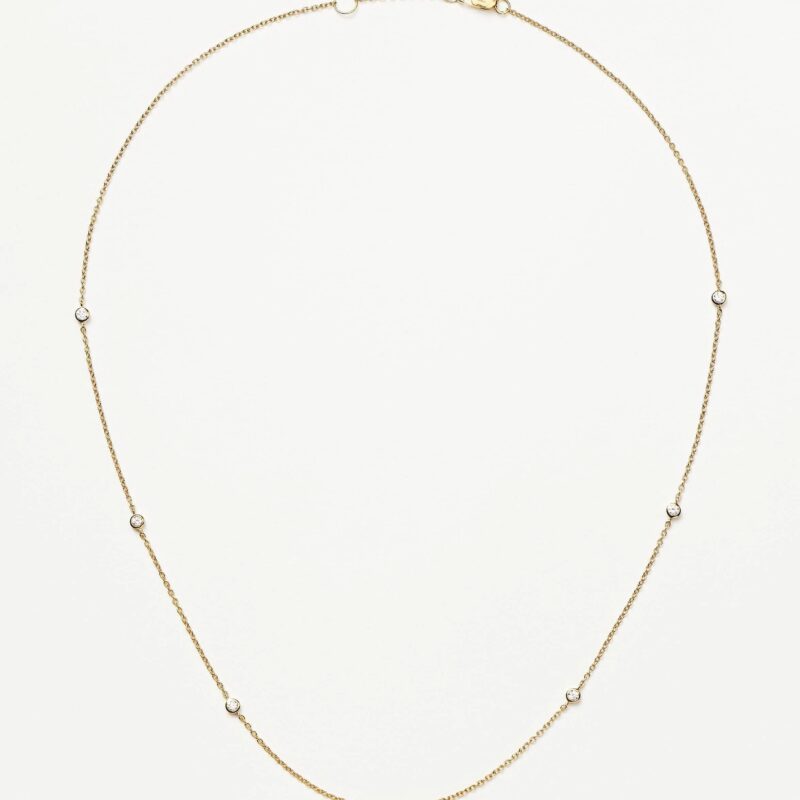 Fine Floating Diamond Necklace | 14ct Solid Gold
