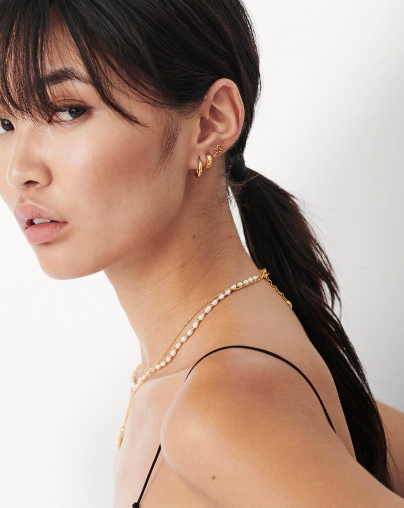 Harris Reed Serpent Single Stud Earring | Gold/Black Onyx
