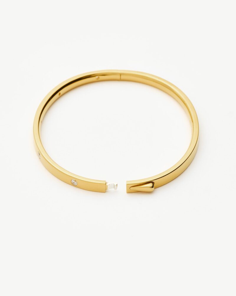 Interstellar Hinged Bangle | 18ct Gold Vermeil/Cubic Zirconia