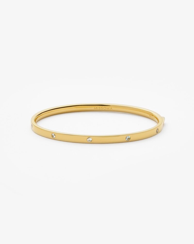 Interstellar Hinged Bangle | 18ct Gold Vermeil/Cubic Zirconia